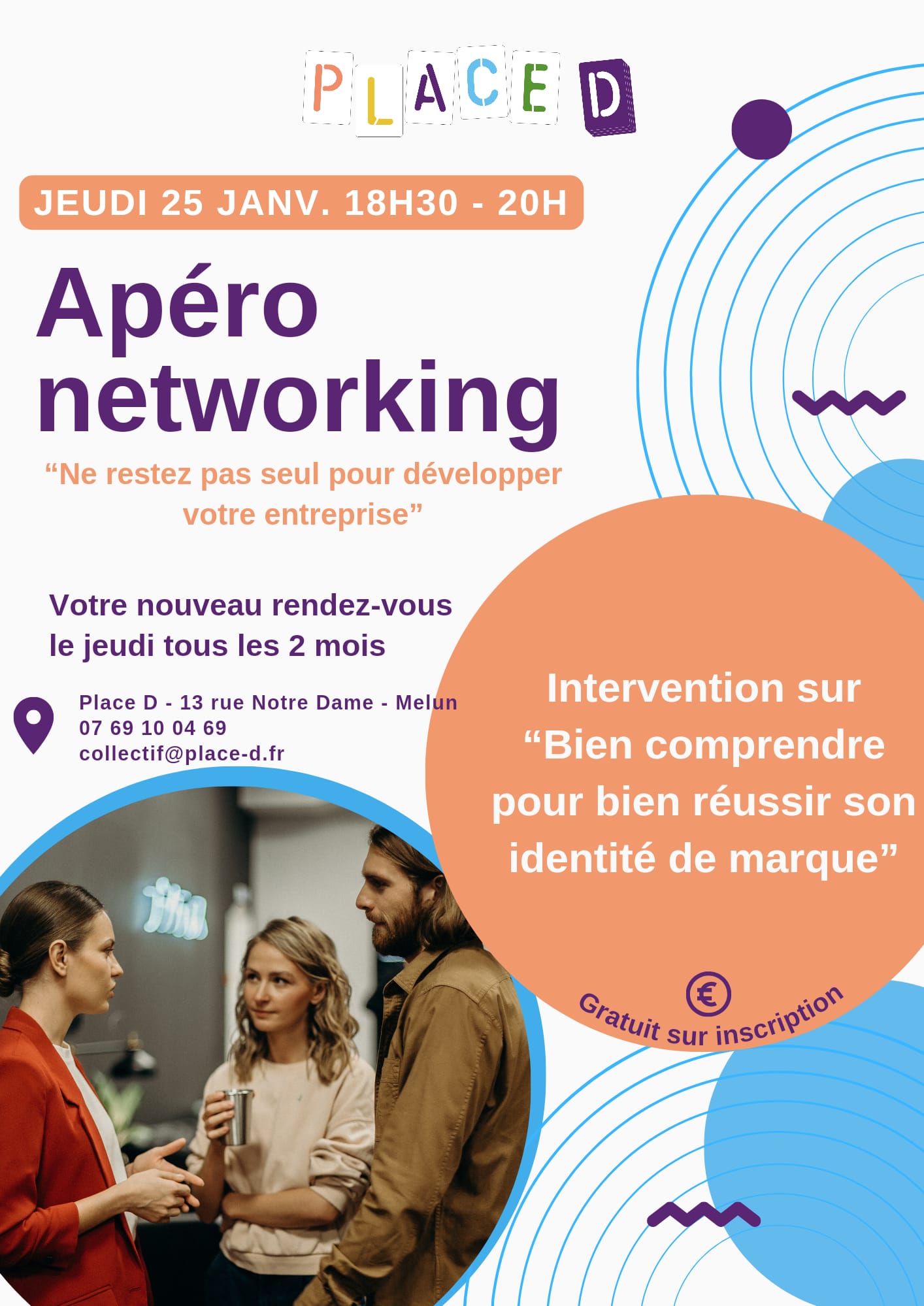 Apéro Networking - Organisé par Place D à Melun avec Geneviève DOGBÉ